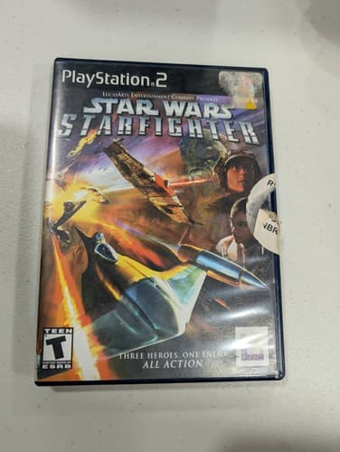 Star Wars Starfighter Sony PlayStation 2 PS2 Video Game + Manual Complete