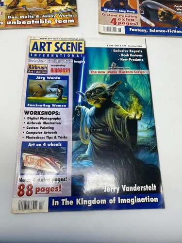 Lot of 3 Art Scene International Airbrush Illustration Feb 2005 Michael Knepper — photo 4