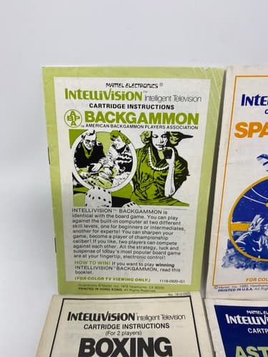 Lot of 7 Intellivision Mattel Activision Game / Console Manuals only — photo 4