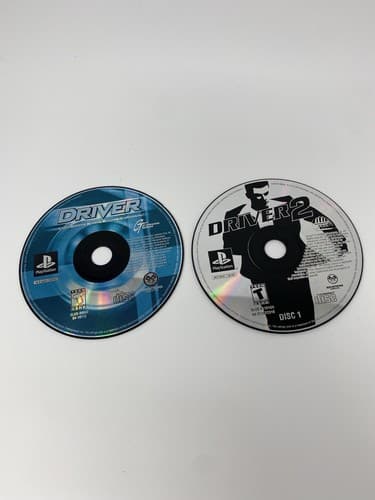 Driver & Driver 2 Disc 1 Lot PlayStation 1 Games Discs Only Play Tested