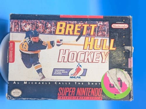 Brett Hull Hockey Super Nintendo SNES ~ Original Box & Manual Only! ~ No Game!