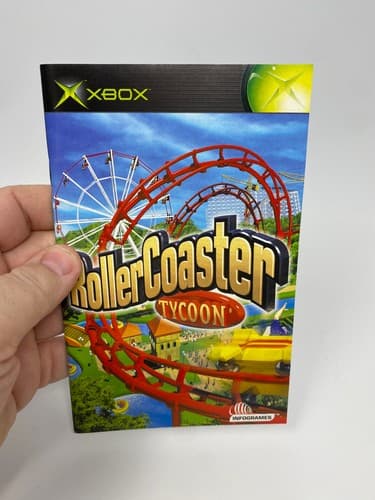 Roller Coaster Tycoon (Original XBOX, 2003) Manual Only No game or Case
