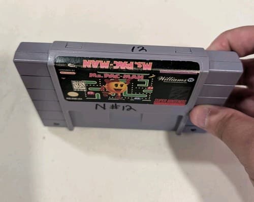 Ms. Pac-Man (Super Nintendo SNES) Game Cartridge. Tested. Authentic — photo 2
