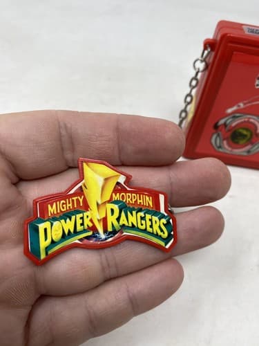 Power Rangers Pager Morpher Calling With Lights RED + Badge 1993 Saban TESTED — photo 2