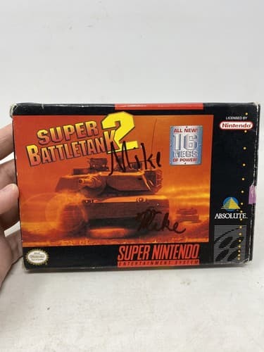 Super Battletank 2 (Super Nintendo Entertainment System, 1994) Game & Box