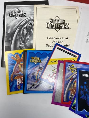 Summer Challenge (Sega Genesis) CIB Complete w/ manual inserts poster cards etc — photo 9