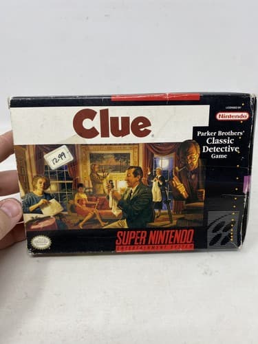 Clue SNES Complete In Box CIB Super Nintendo Game w/ Poster & Inserts Ships Fast