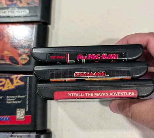 Lot Of 10 Sega Genesis Game Carts - Sonic, Pitfall, Lion King, NBA Jam, Pac-man — photo 5