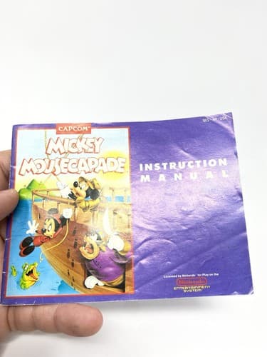 Nintendo NES Capcom Mickey Mousecapade Game Booklet Instruction Manual Book Only — photo 2