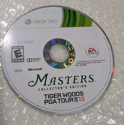 Tiger Woods PGA Tour 13 - Masters Collector's Edition (Microsoft Xbox 360) Disc