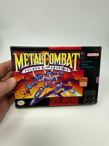 Metal Combat Falcon's Revenge Super Nintendo SNES CIB Manual Tested NM