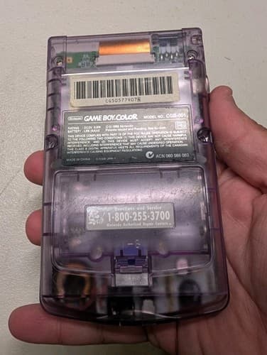 Nintendo Game Boy Color Handheld System Atomic Purple ~ Working w/ Sound — photo 7