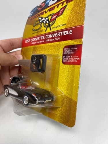 Racing Champions 50th Anniv 1957 Black Corvette Convertible with Ignition Key — photo 3