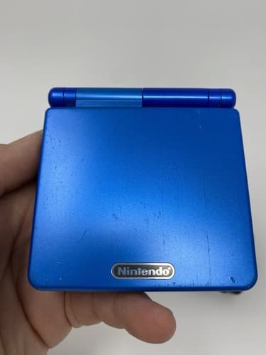 Nintendo Game Boy Advance SP Azurite Blue Megaman Handheld w/ Power Cord ASG001 — photo 3