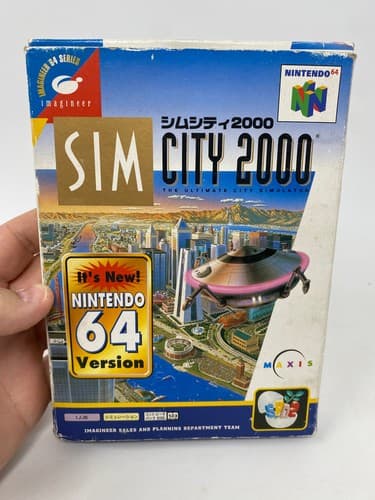 SimCity 2000 Nintendo 64 N64 Japanese Import CIB Box Manual Tray NTSC-J