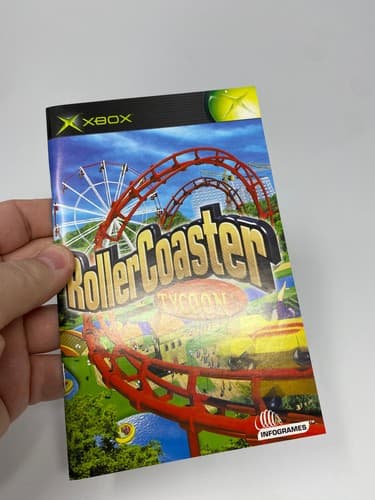 Roller Coaster Tycoon (Original XBOX, 2003) Manual Only No game or Case — photo 3