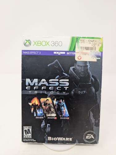 Mass Effect Trilogy (Microsoft Xbox 360, 2012) - Box Set, Tested And Working 