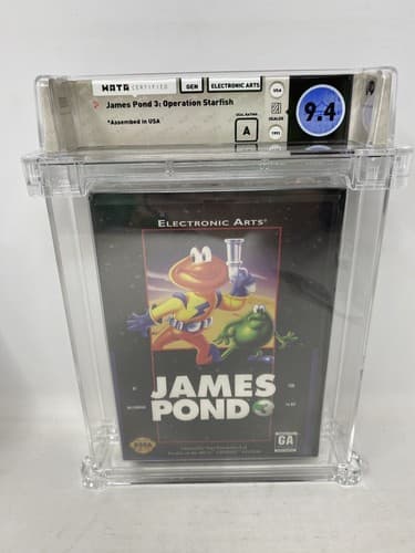 SEGA GENESIS FACTORY SEALED GAME JAMES POND 3 BRAND NEW WATA 9.4 A TOP OF POP 1