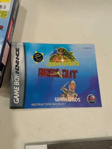 Breakout/Centipede/Warlords (Nintendo GameBoy Advance) Gba TESTED — photo 9