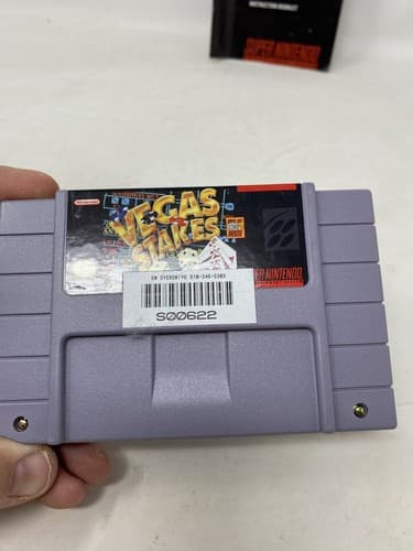 Vegas Stakes (Super Nintendo, SNES) Cartridge & Manual Only/Tested/Authentic — photo 6