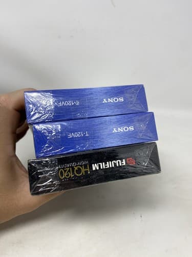 Lot of 3 Sony Fujifilm Blank VHS Tape T120VF Premium Grade VHS Video 6hrs NEW — photo 3