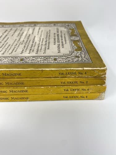 Lot of 4 1938 National Geographic Society Magazines Feb Apr Oct Dec — photo 4