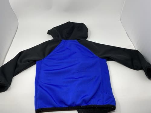 Under Armour Boys Hooded Fleece Lined Windbreaker Jacket Sz Youth 5 Blue — photo 8