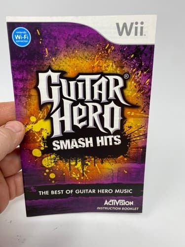 Guitar Hero Smash Hits Instruction Manual Booklet ONLY Wii