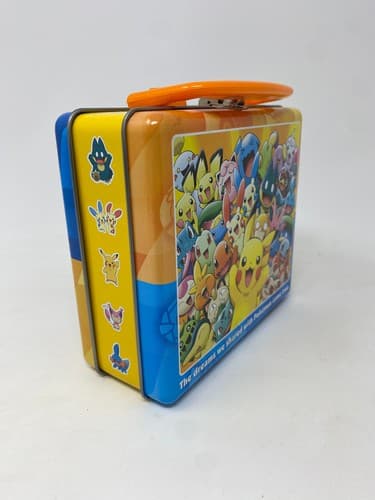 Pokemon 2005 Pokepark Mini Tin Case Collectible Pikachu Blue Orange Box — photo 3