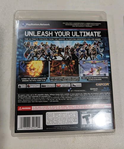 Lot Of 2 Marvel Vs Capcom PS3 Games - Ultimate & Fate Of Two Worlds - Tested — photo 3