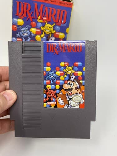 Dr. Mario Nintendo NES Game Cartridge + Box Authentic No Manual 1990 — photo 9