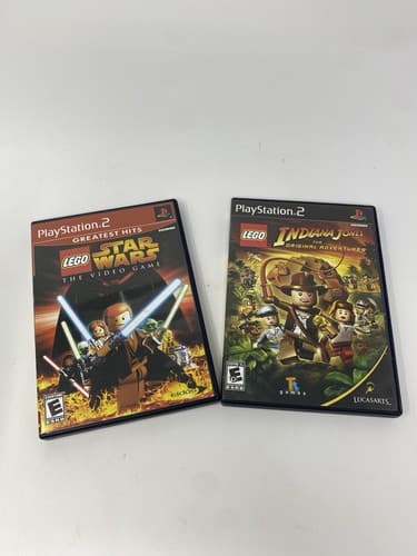 Lego Star Wars The Video Game, & Indiana Jones - PS2 Games PlayStation 2