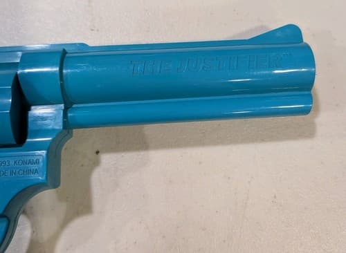 The Justifier Sega Genesis Sega CD Light Gun Lethal Enforcers Konami Blue Tested — photo 2
