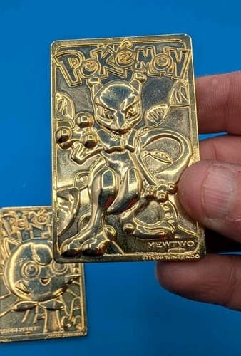 1999 Pokemon 23K Gold Plated Trading Cards Mewtwo & Jigglypuff Burger King — photo 2