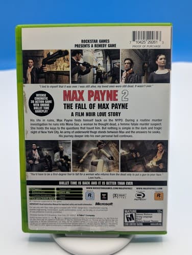Max Payne 2: The Fall of Max Payne (Microsoft Xbox, 2003) CIB TESTED — photo 2