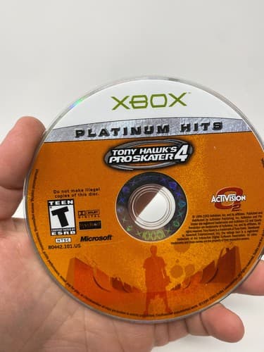 DISC ONLY- TONY HAWK'S PRO SKATER 4 PLATINUM HITS MICROSOFT ORIGINAL XBOX GAME