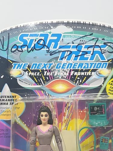 STAR TREK NEXT GENERATION DEANNA TROI Figure Signed MARINA SIRTIS Playmates 1992 — photo 2