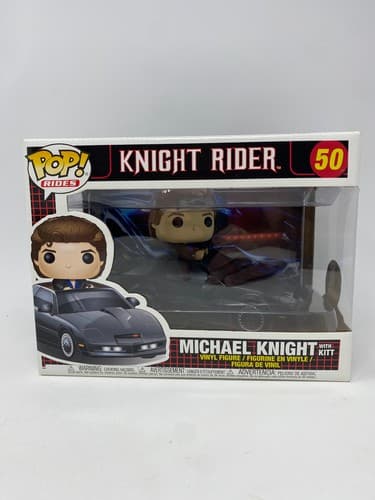New-Funko-Pop Rides Michael Knight With Kitt ,Knight Rider 50 -Vinyl Figure.