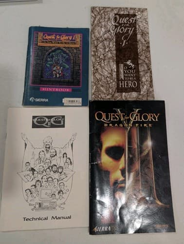 Vintage Quest For Glory Manuals Only PC Game