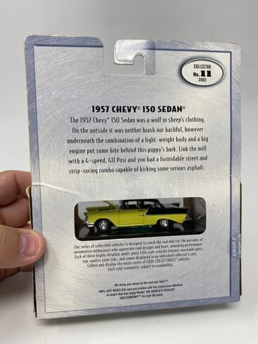 2002 Hot Wheels 100% 1957 Chevy 150 Sedan Black & Yellow S 1:64 #11 NEW — photo 7