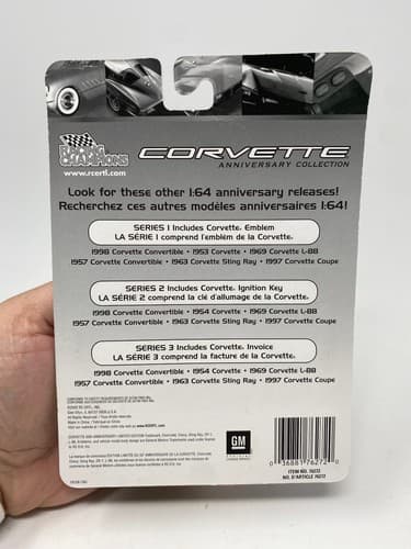 Racing Champions 50th Anniv 1957 Black Corvette Convertible with Ignition Key — photo 8