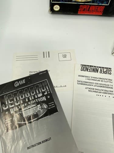 Jeopardy Deluxe Edition - Nintendo SNES 1993 - CIB W Box Manual Inserts - Tested — photo 9