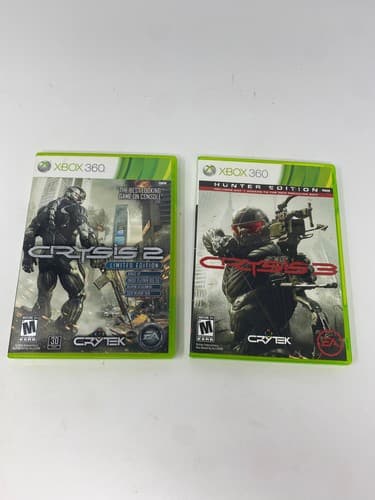 Crysis 2 Limited & 3 Hunter Edition Microsoft Xbox 360 Lot of 2