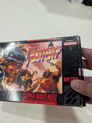 Fighter's History (SNES Game) Game W/ Box & Rough Manual, Rental, Tested — photo 3