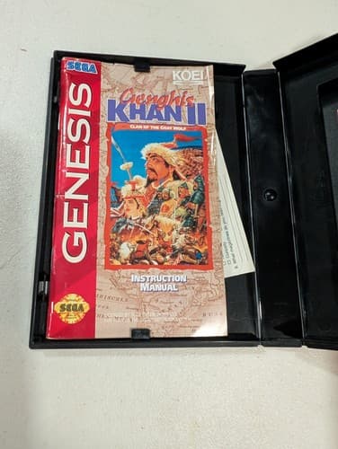 Genghis Khan II Clan of the Gray Wolf Sega Genesis, Game, Box, Manual, Reg — photo 4
