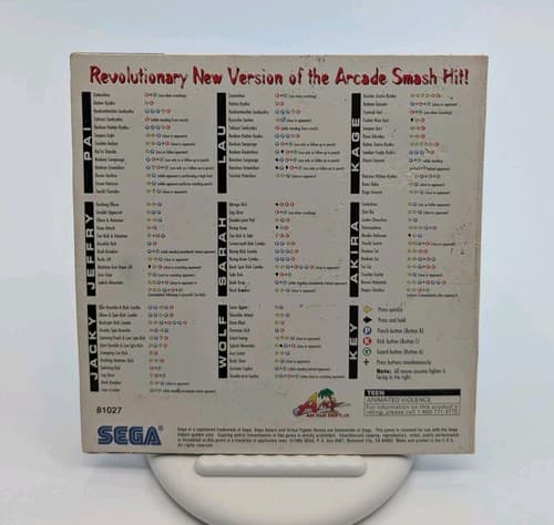 Virtua Fighter Remix Sega Saturn 1995 w Promo Sleeve  — photo 2