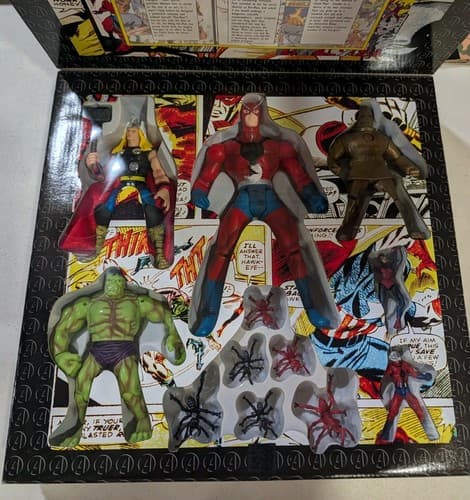Marvel Collector Editions THE AVENGERS Figures Box Set 1999 Toy Biz Open Box — photo 2