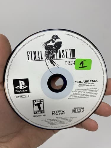 Final Fantasy VIII (Sony PlayStation 1, 2000) Black Label Disc 4 DISC ONLY.