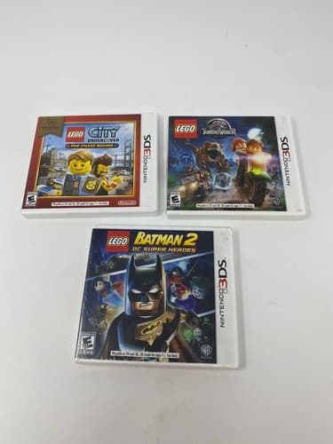 LEGO 3DS Lot of 3 City Undercover Jurassic Park CIB Batman 2 Sealed Authentic