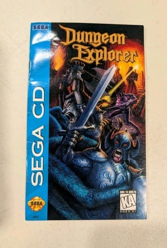 Dungeon Explorer Sega CS Authentic Manual Only Good Condition W/ Reg
